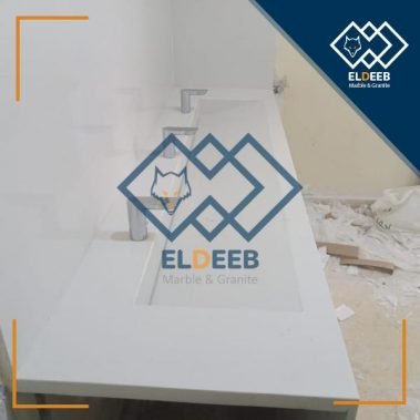 حوض رخام كوارتز أبيض